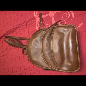 Leather backpack purse